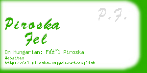 piroska fel business card
